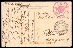 97784 - 1916 S.M. TORPEDOBOOT 19, red double circle pmk with eagle, 