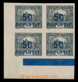 97875 - 1922 Pof.DL19 STs, Výpotřební Hradčany 50/75h, levý dol