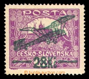 97889 - 1920 Pof.L3A, the first issue 28Kč/1000h violet, line perfo