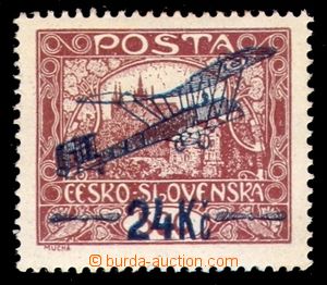 97890 - 1920 Pof.L2B Is, the first issue 24Kč/500h brown, spiral ty