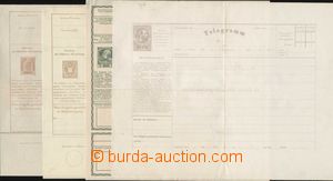 97923 - 1873-1908 sestava 4ks telegramních celinových formulářů