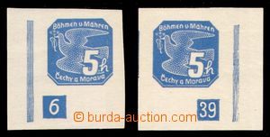 97973 - 1939 Pof.NV2, Pigeon-issue 5h blue, L and LR corner piece wi