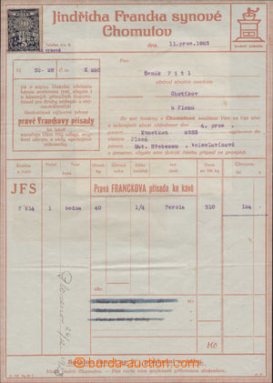 97991 - 1923 Maxa H16, faktura s přítiskem firmy Jindřicha Franck