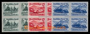 98009 - 1939 Mi.695-697, Nürburgring-Rennen, 4-bloky, luxusní, kat
