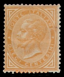 98024 - 1863 Mi.17, výplatní Král Emanuel 10c oranžová, kat. 25