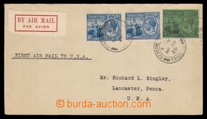 98047 - 1929 airmail letter to USA, with Mi.108 2x, 112, CDS TRINIDA