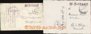 98182 - 1941 SS-Feldpost, sestava 2ks pohlednic, 1x razítko RUŠKA 
