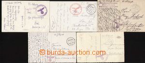 98186 - 1940-41 SS-Feldpost, sestava 5ks pohlednic, zajímavá razí