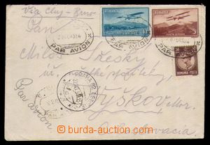 98221 - 1934 airmail letter to Czechoslovakia, with Mi.421, 422, 376