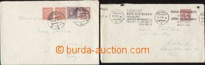 98566 - 1939 sestava 2ks dopisů s předběžnými čsl. známkami; 