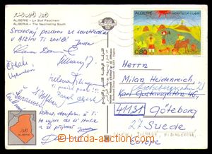 98741 - 19?? SPORTSMEN / ATHLETICS  postcard sent from soustředěn�