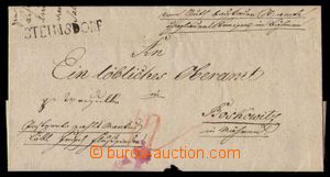 98970 - 1827 folded cover of letter, straight line postmark STEINDOR