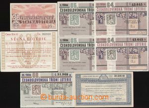 98989 - 1949-63 ČSR II.  sestava 8ks losů, 2x věcná loterie (194