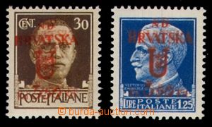 99126 - 1943 CROATIA   kat. Sassone 11a, 14a, italské výplatní zn