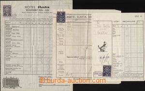 99488 - 1935 HOTEL BILLS  comp. 3 pcs of heading invoices from hotel