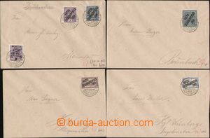 99543 - 1920 comp. 4 pcs of philatelically influenced letters with P