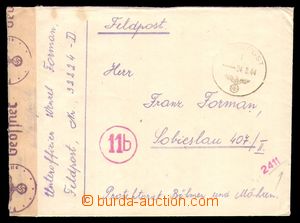 99556 - 1944 letter to Bohemia-Moravia from member of Protectorate a