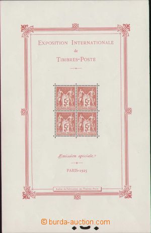 99571 - 1925 Mi.Bl.1, Mezinárodní výstava známek Paříž, kat.*