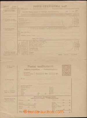 99700 - 1883 mezinárodní dobírková průvodka, neoddělené čás