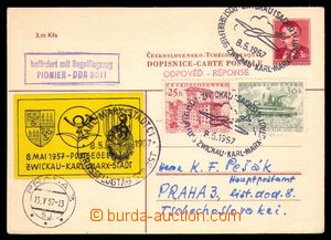 99735 - 1957 ČSR II. / VĚTROŇOVÁ POŠTA  CDV96, Gottwald - dopis