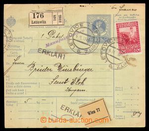 99768 - 1915 Maxa C3, dispatch note uprated with stamp Mi.151, Franz