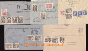 99819 - 1946 FORERUNNER  comp. 5 pcs of letters with franking Slovak