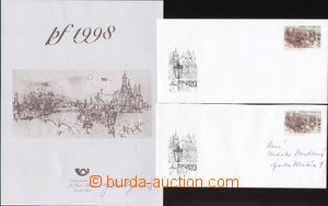 99878 - 1997 CSO3, PRAGA '98, comp. 2 pcs of envelopes, 1x Un, 1x de