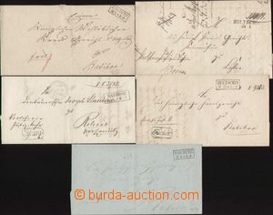 99884 - 1852-61 PRE-PHILATELY / HLUČÍN REGION  comp. 5 pcs of lett